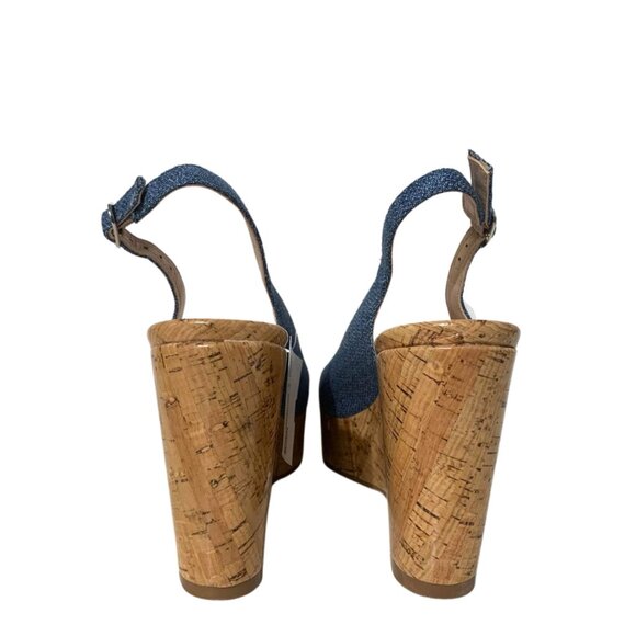 Stuart Weitzman Denim Sandals 8 - Picture 4 of 5